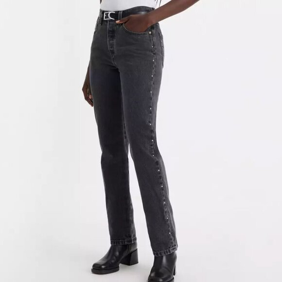 Levi's Denim - NWT Levi's 501 High Waist Premium Denim Cotton Radical Relic Black 34 30 Gift